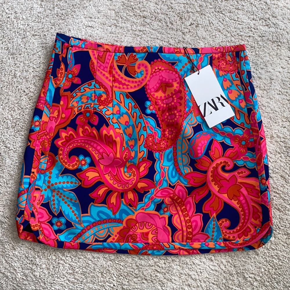 Zara Paisley Skirt Small
